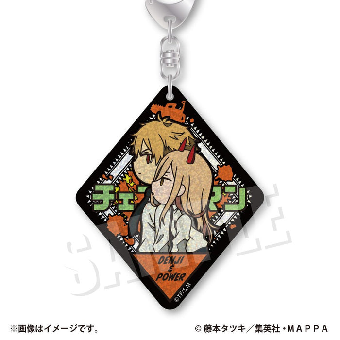 VETCOLO チェンソーマン グリッターアクリルキーホルダー 08.デンジ&パワー