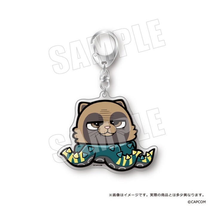 【2026年03月お届け予定/予約商品】モンスターハンターワイルズ×ぶくぶ　おおきめアクリルキーホルダー　09.オトモアイルー　エグド装備