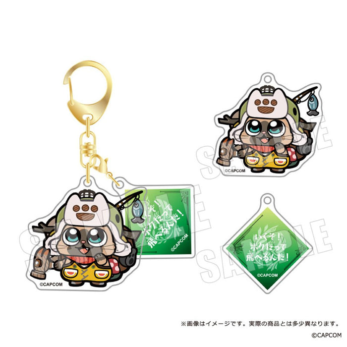 【2026年03月お届け予定/予約商品】モンスターハンターワイルズ×ぶくぶ　セリフアクリルキーホルダー　02.オトモアイルー　ホープ装備