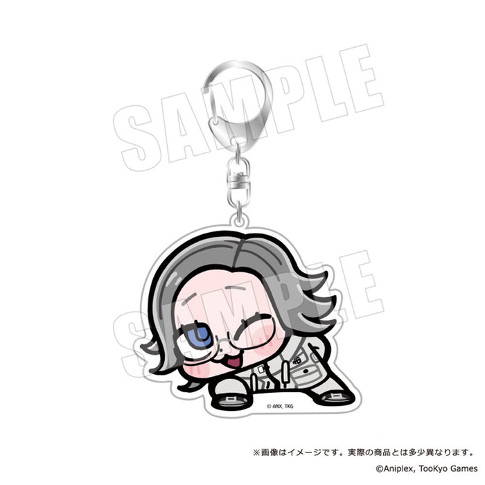 【2026年11月お届け予定/予約商品】HUNDRED LINE - 最終防衛学園- ×ぶくぶ　おおきめアクリルキーホルダー　蒼月衛人　01.ウィンク